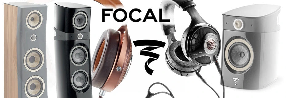 Focal Dealer Banner featuring headphones and speakers.