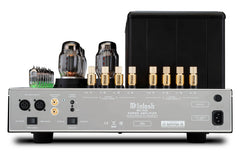 McIntosh MC1502 rear panel with balanced inputs and 2, 4 and 8-ohm speaker outputs