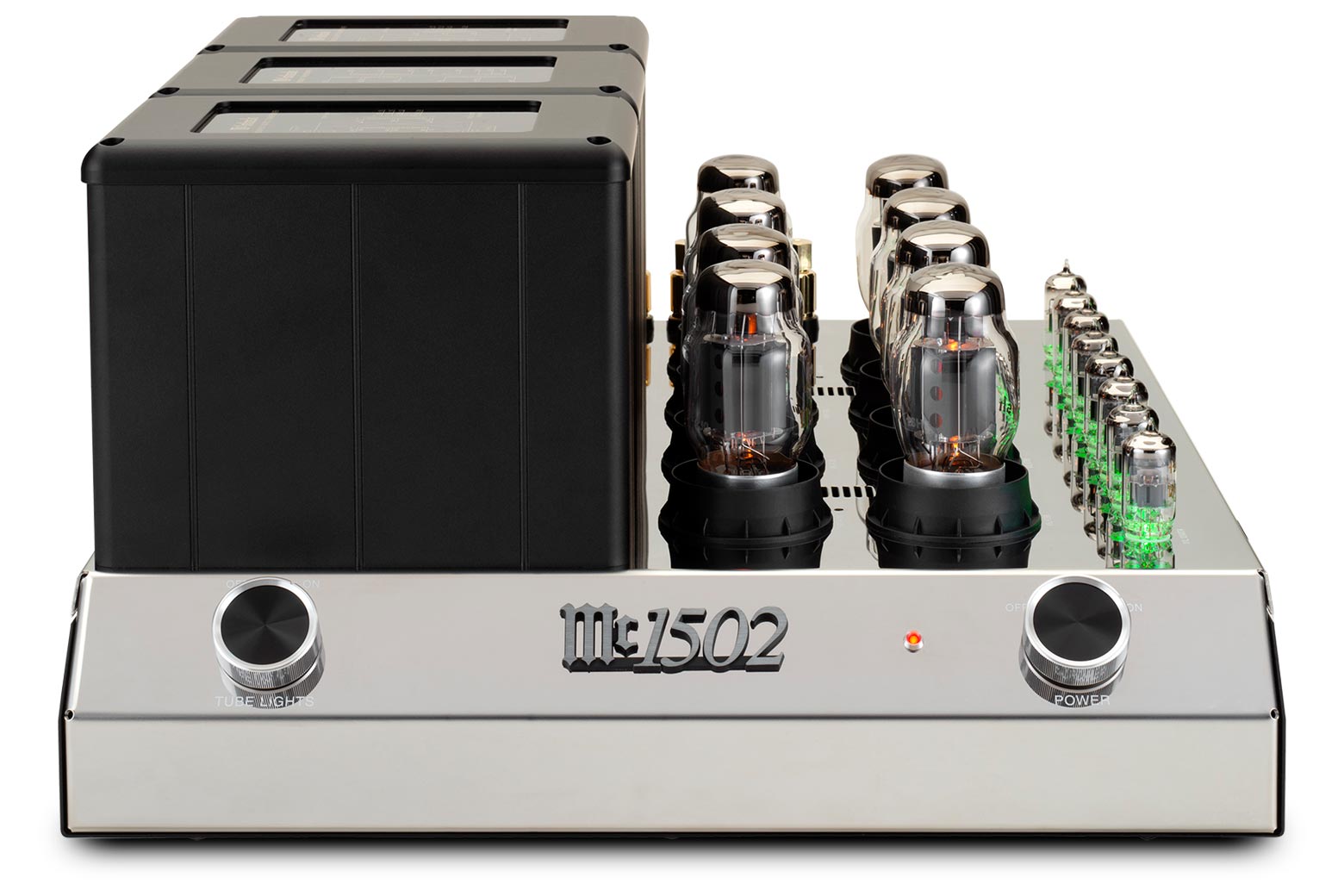 McIntosh MC1502 vacuum tube power amplifier side view