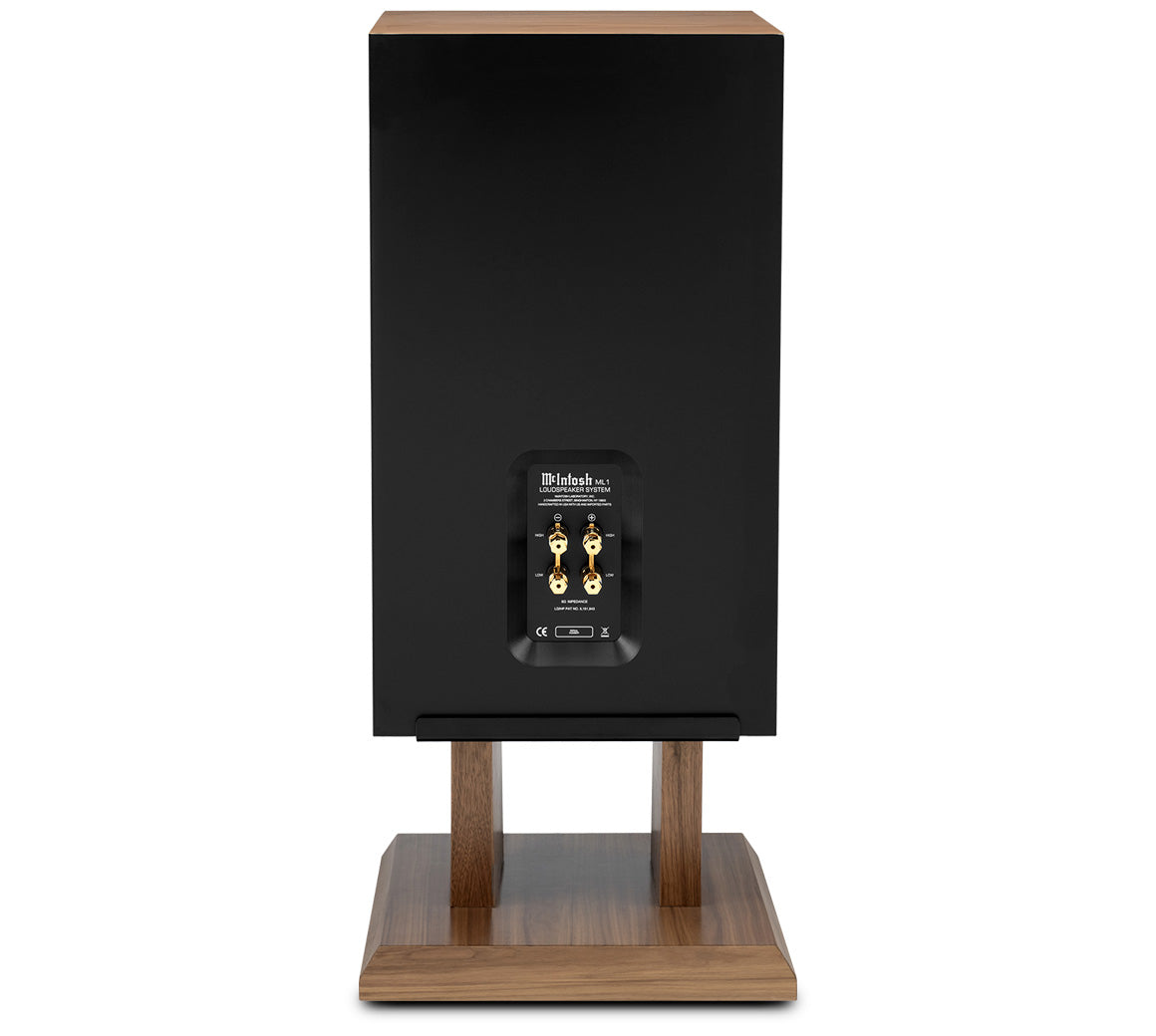 McIntosh ML1 Mk II rear panel with dual Solid Cinch binding posts for bi-wiring or bi-amping