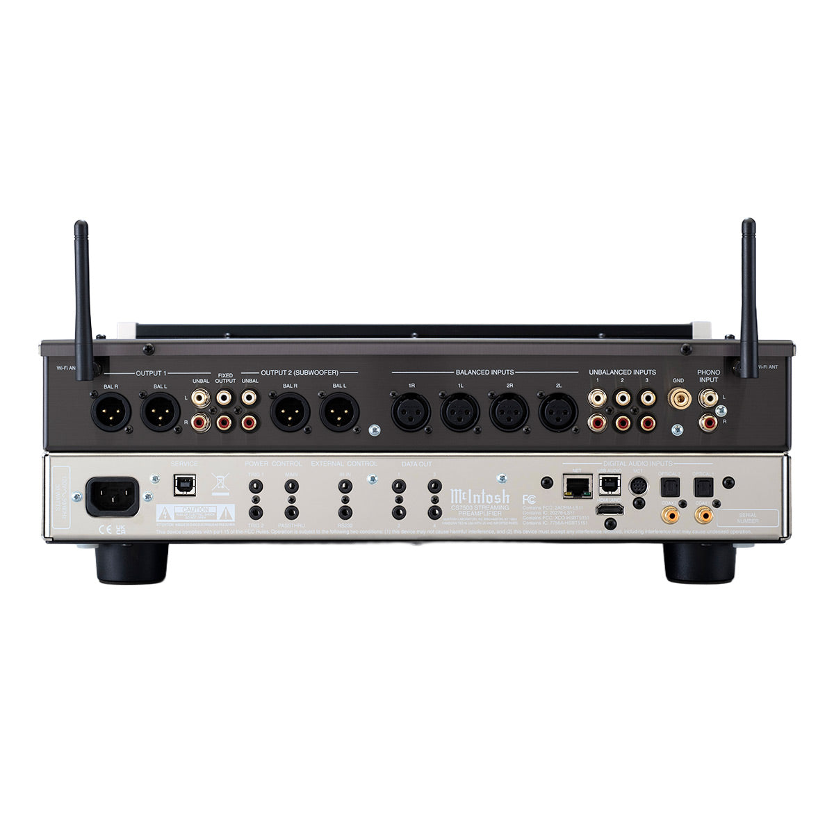 McIntosh CS7500 2-channel streaming preamplifier alternate view