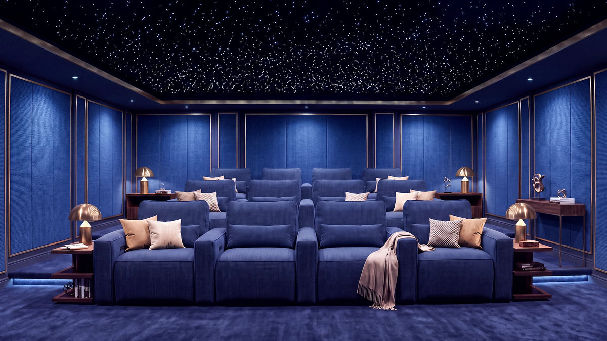 CinemaTech Arezzo seating in a home theater setting