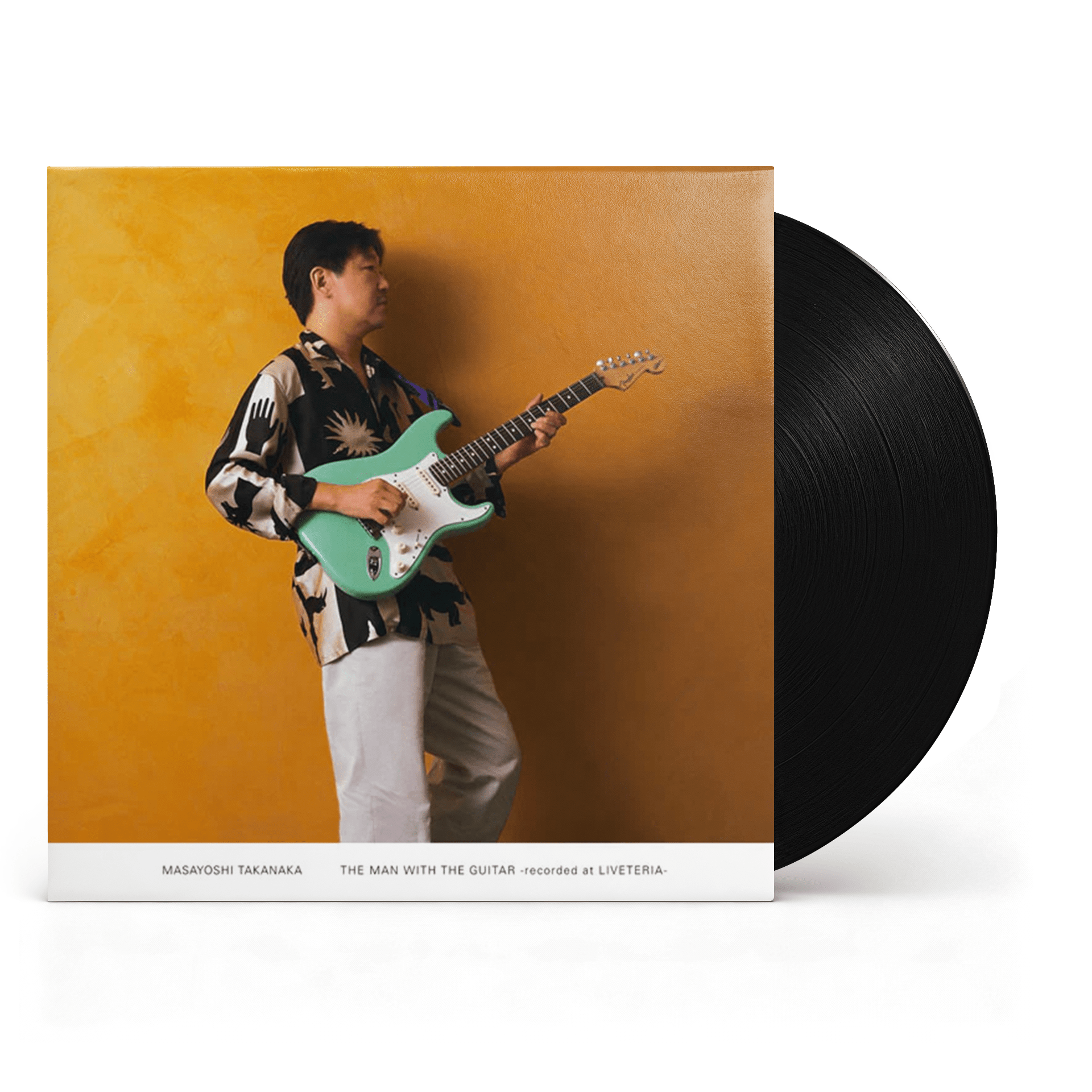 Masayoshi Takanaka The Man with the Guitar Recorded at LIVETERIA 180g Japanese black vinyl LP cover and record
