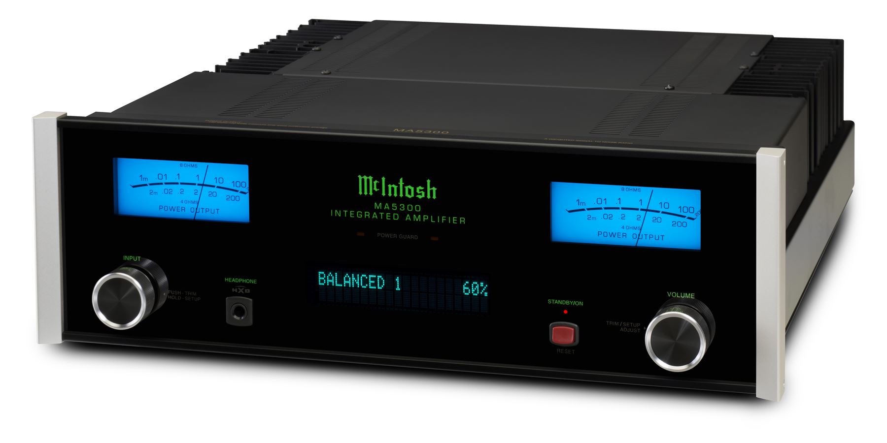 McIntosh MA5300 solid-state integrated amplifier front view