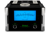McIntosh MC1.25KW 1-channel solid state monoblock amplifier front and top view