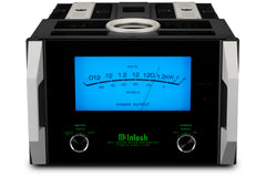 McIntosh MC1.25KW 1-channel solid state monoblock amplifier front and top view