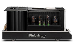McIntosh MC901 side view with protective vacuum tube cages installed