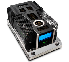 McIntosh MC901 top angled view with protective vacuum tube cages
