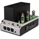 McIntosh MHA200 vacuum tube headphone amplifier left angled front view