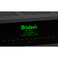 McIntosh MI1250 12-channel power amplifier front panel display detail
