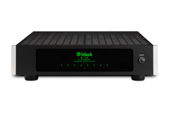 McIntosh MI128 8-channel amplifier front and top view without rack ears