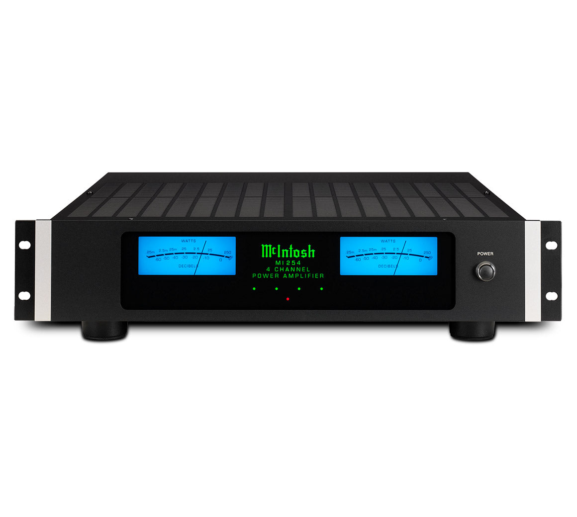McIntosh MI254 rack-mount 4-channel amplifier with removable rack ears