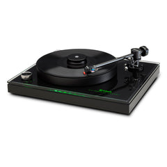 McIntosh MT2 turntable platter and dural-aluminum tonearm detail