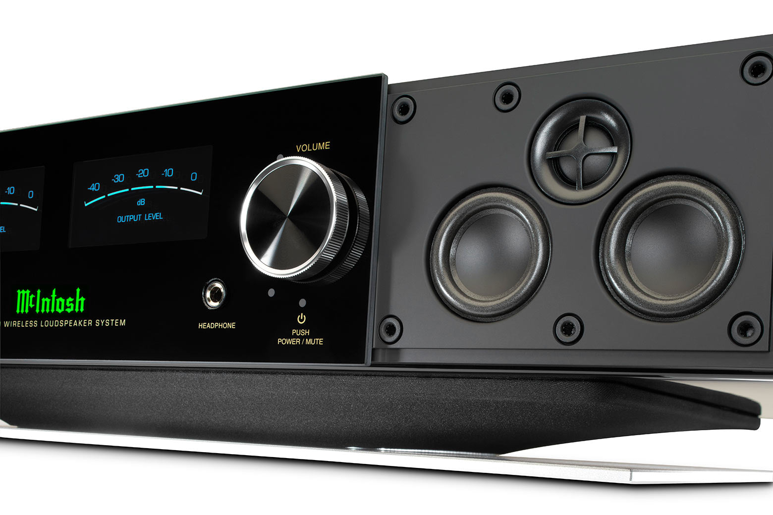 McIntosh RS250 removable grille and driver array