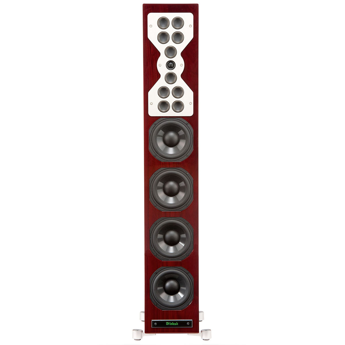 McIntosh XR100 floor standing loudspeaker driver array with grille removed