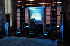 McIntosh XRT2.1K line array and bass enclosure detail