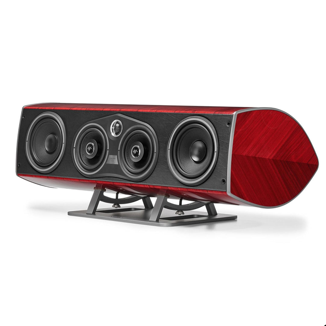 Sonus Faber Vox G3 center channel speaker in Red Wood and Italian leather