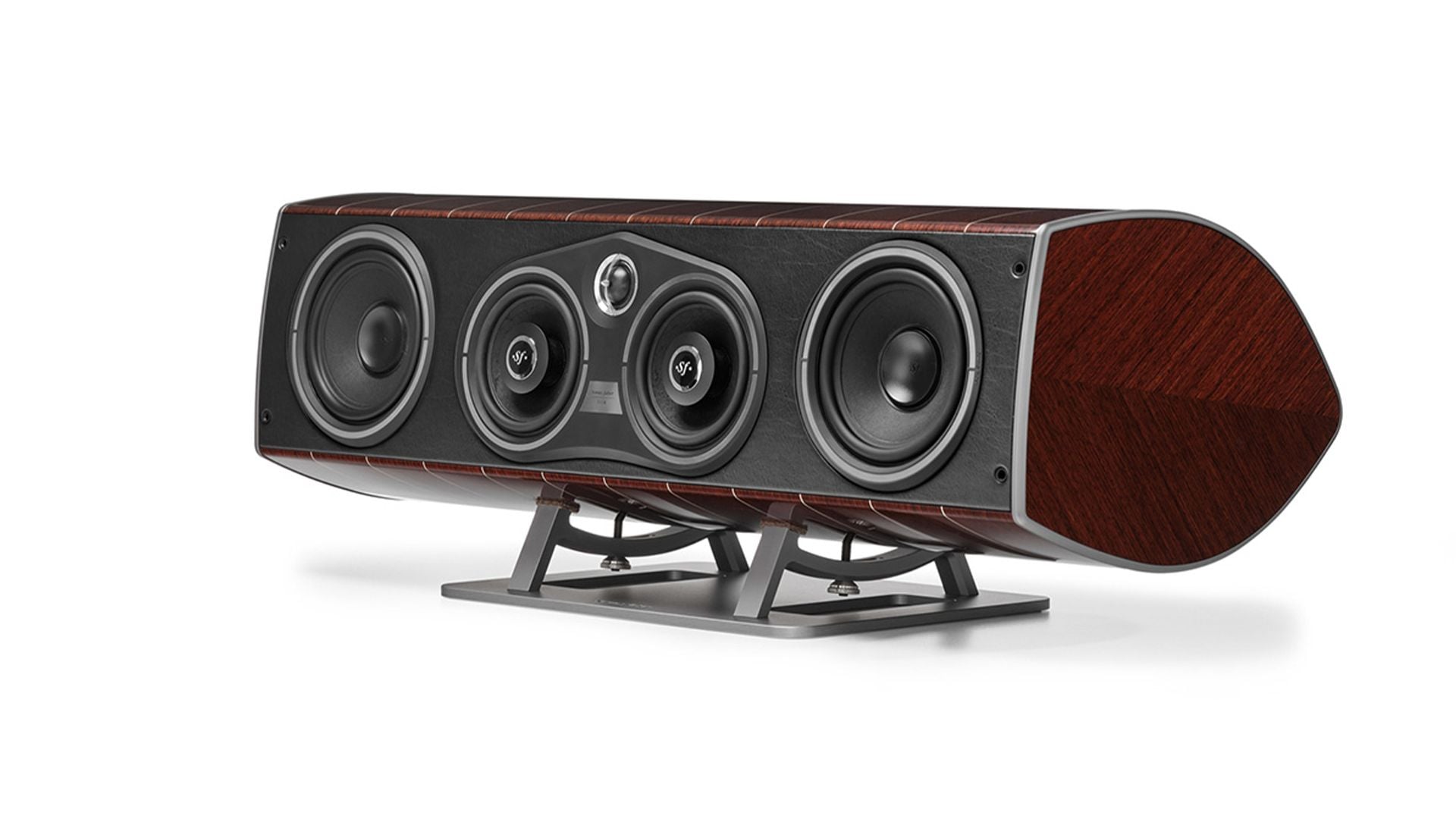 Sonus Faber Vox G3 center channel speaker in Wenge Wood and Italian leather