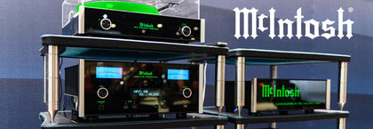 McIntosh Labs high-fidelity audio equipment displayed at Audio Exchange - Authorized McIntosh Dealer.