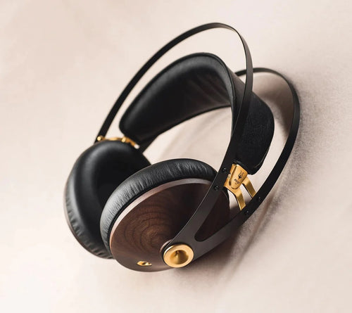 headphones with black and dark wood color