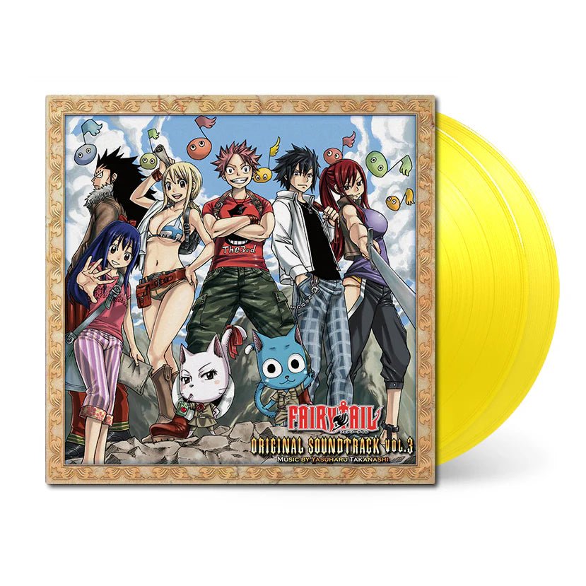 Fairy Tail Soundtrack Vol 3 yellow 2LP cover artwork