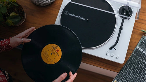 Entry Level Turntables banner at Audio Exchange, featuring Audio Technica Turntables