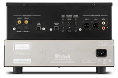 McIntosh MCD85 rear panel with USB, coaxial, optical, XLR, and RCA connections