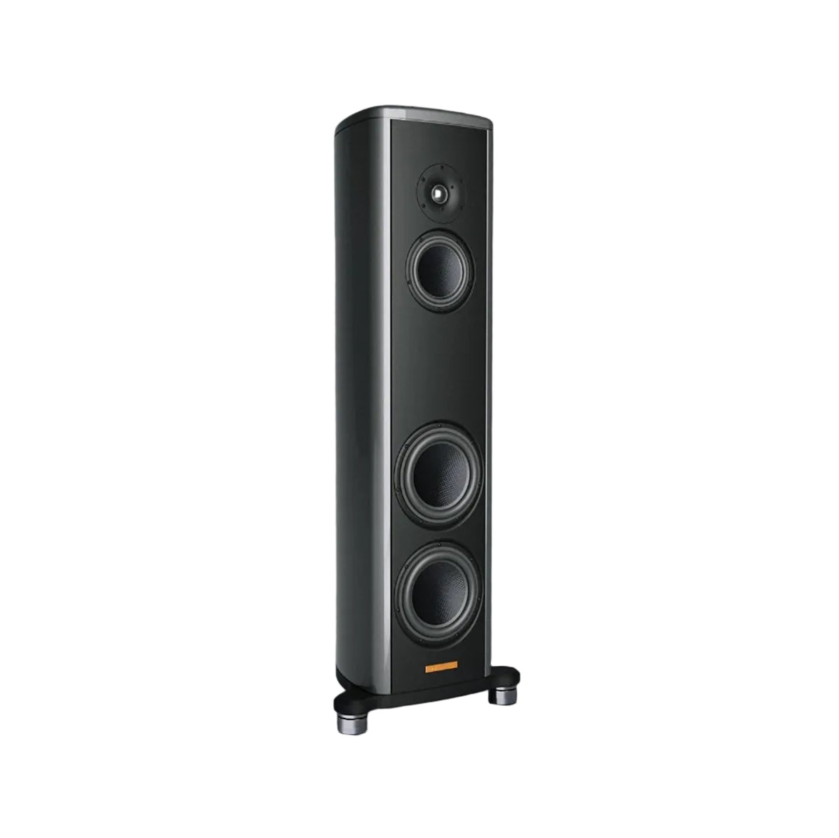 A silver Magico S2 Loudspeaker on a white background.