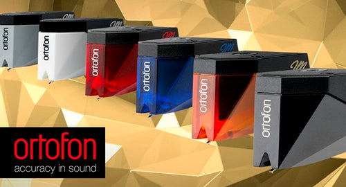 Audio Exchange web banner featuring Ortofon's 2M Phono Cartridge line.