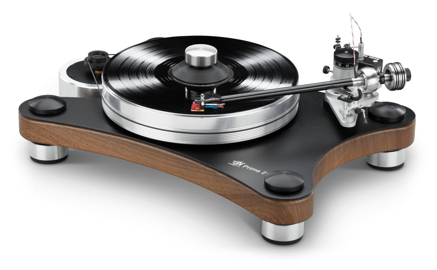 VPIPrime21-Walnut Turntable on white background