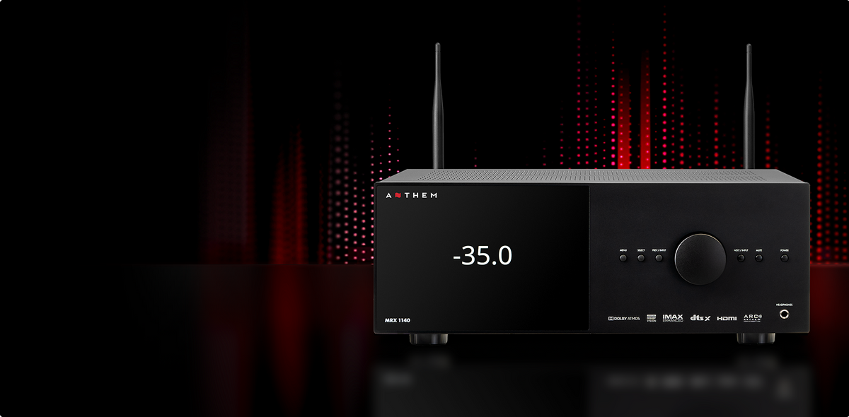 Anthem MRX 1140 receiver with room response graphs