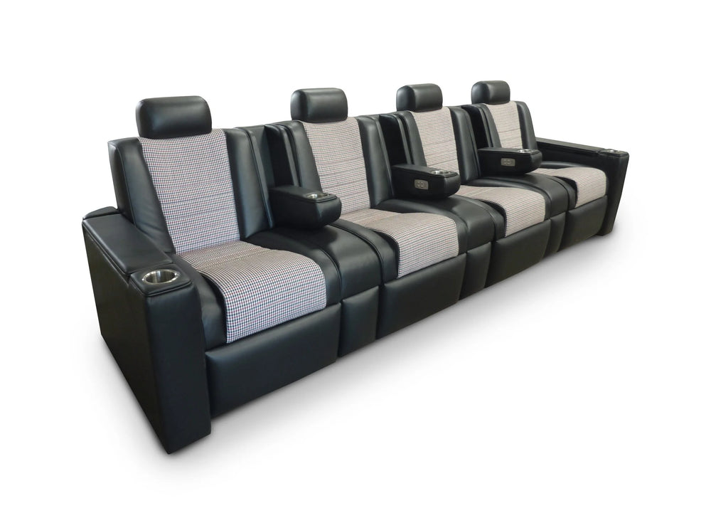 Fortress custom seating with pocket arms and headrests