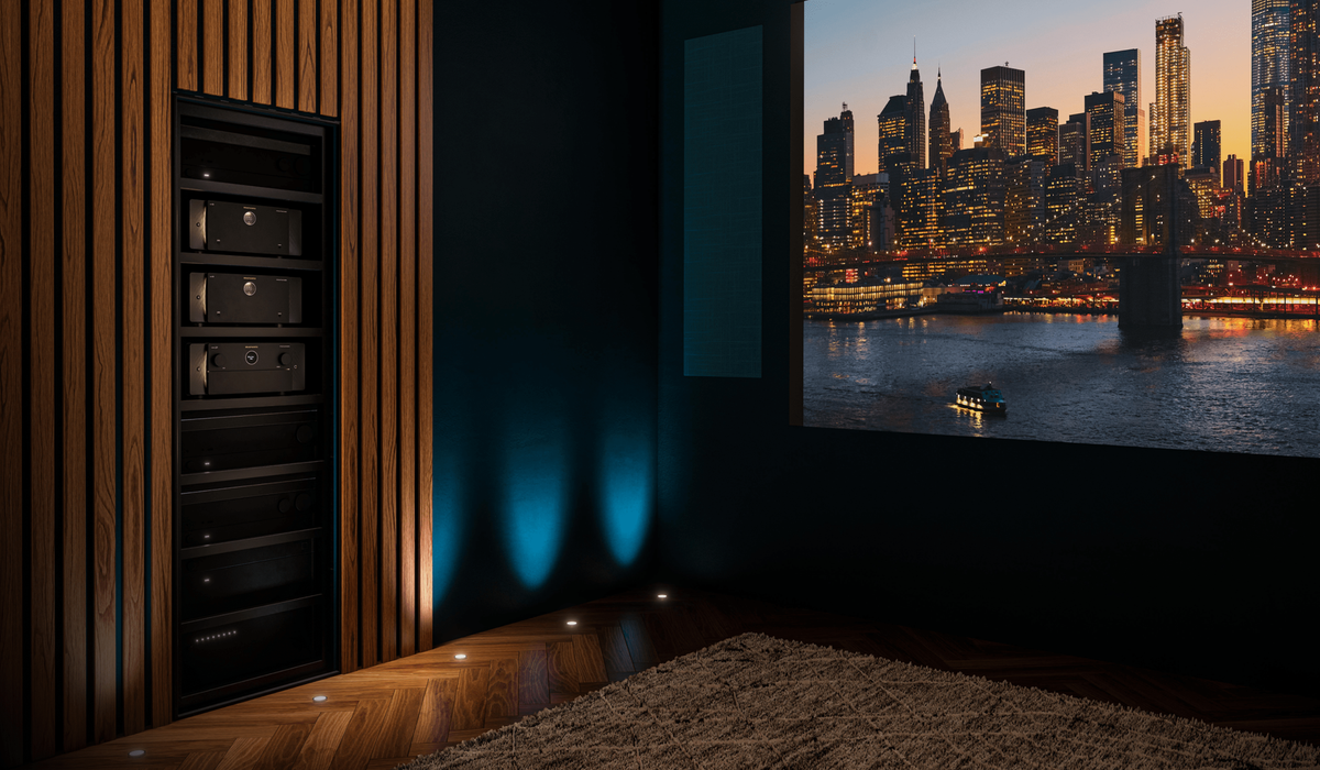 Marantz home theater components in a contemporary listening space