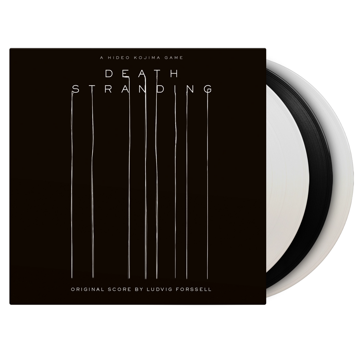 Death Stranding Original Score black and white marble vinyl 3LP mockup