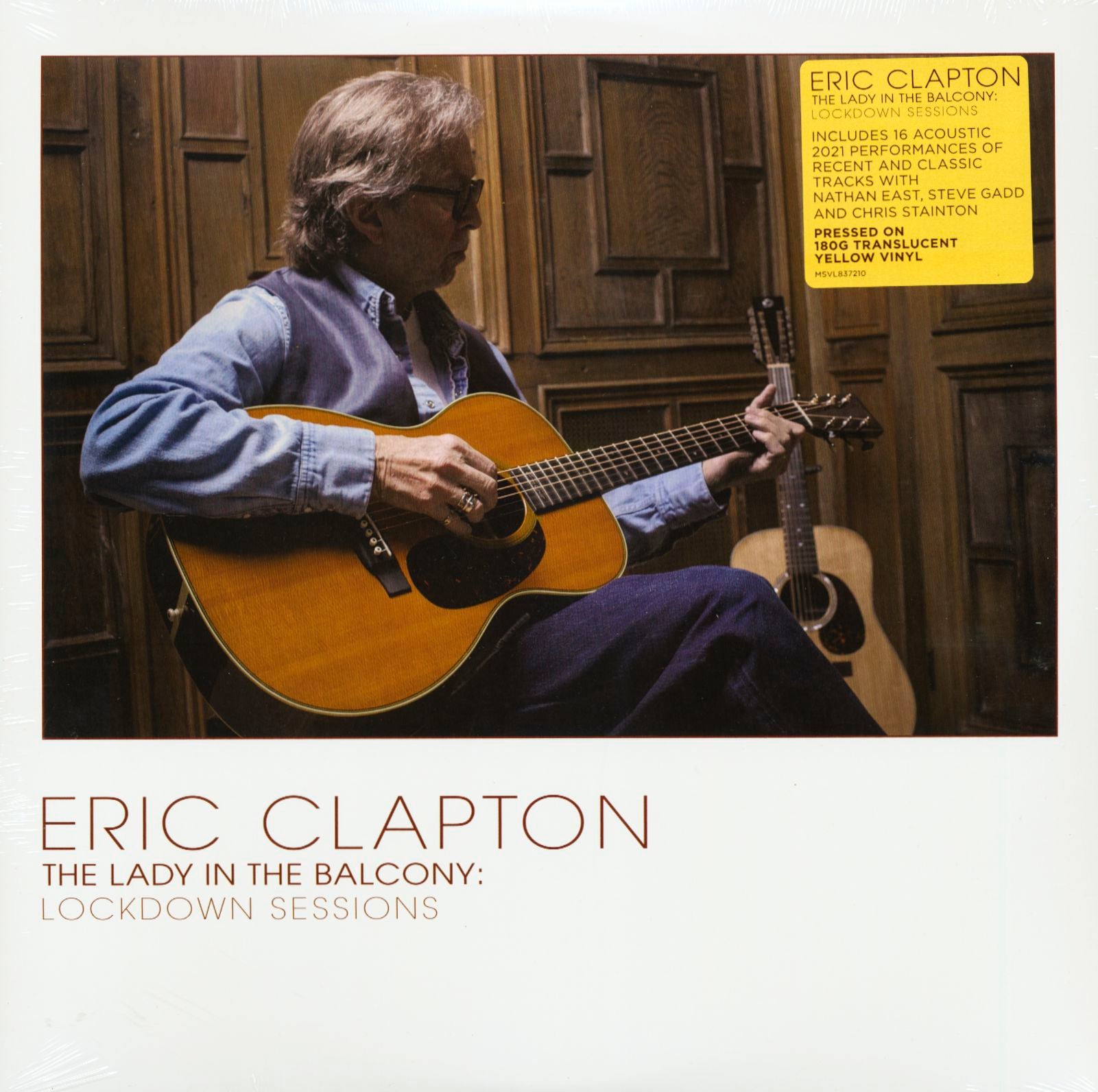 Eric Clapton The Lady in the Balcony Lockdown Sessions limited transparent yellow 180 gram double LP cover