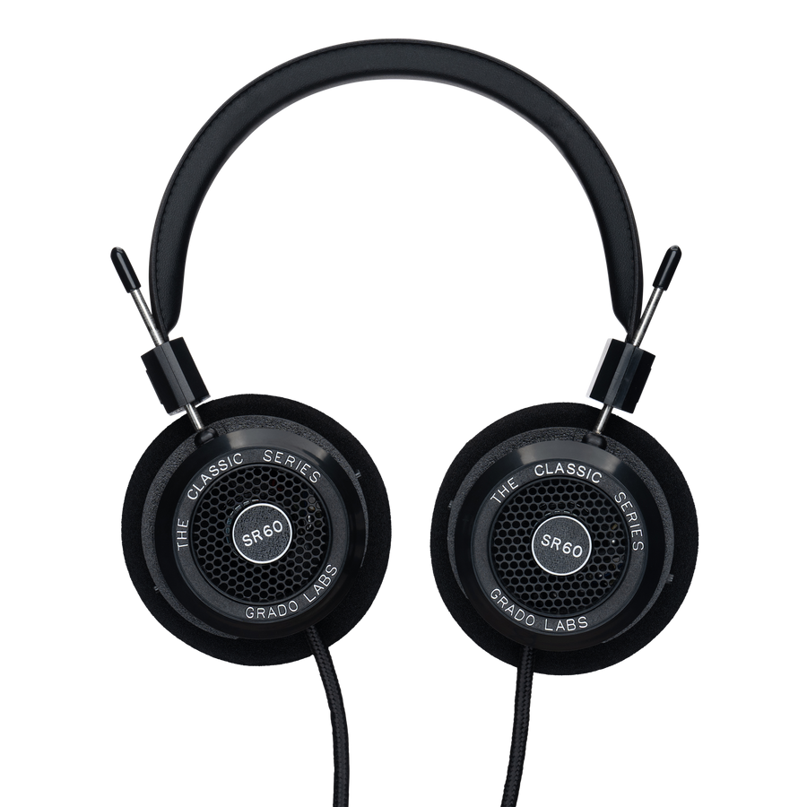 Grado SR60 Classic Series headphones top view with open-back earcups