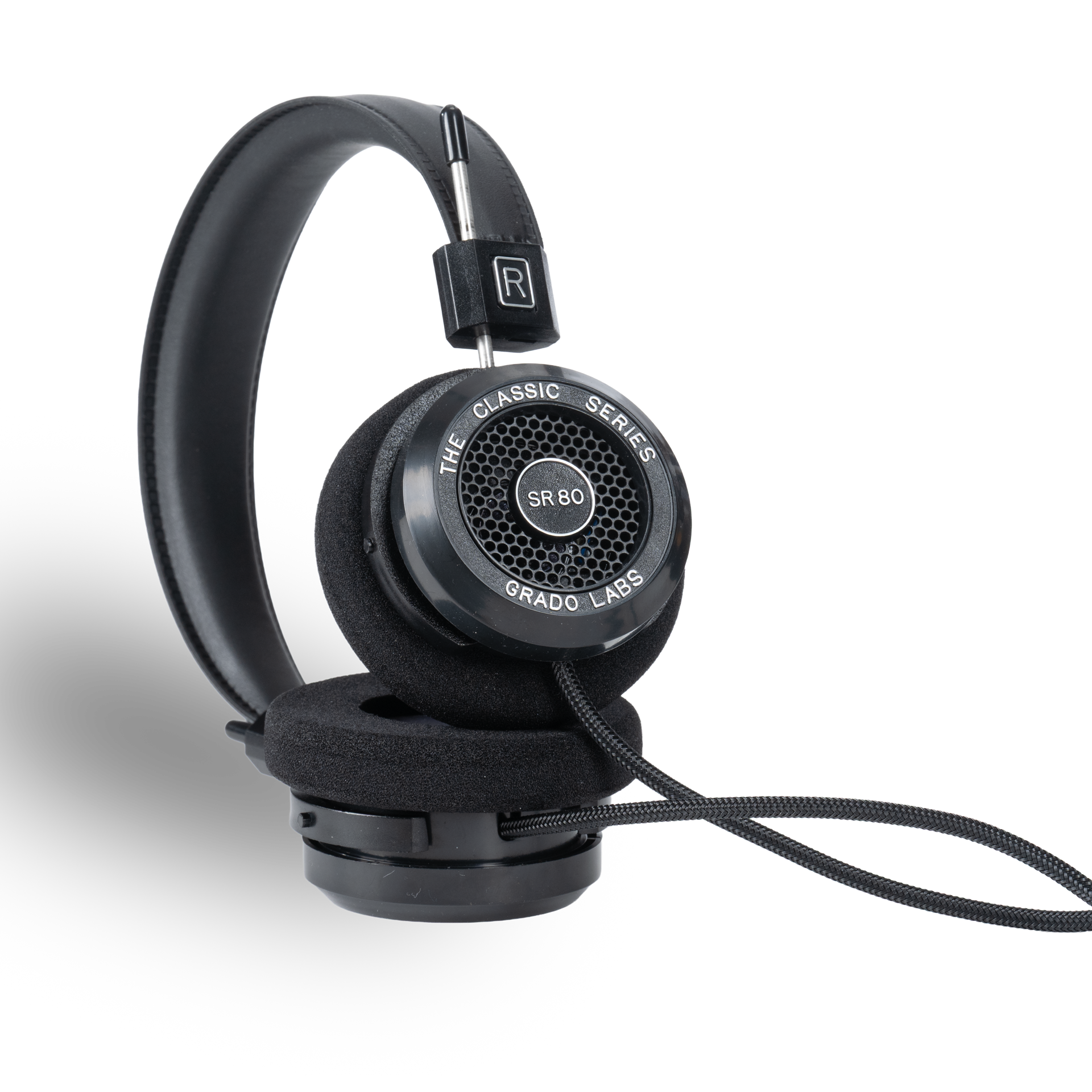 Grado SR80 Classic Series open-back headphones three-quarter view
