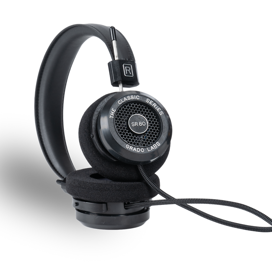 Grado SR80 Classic Series open-back headphones three-quarter view