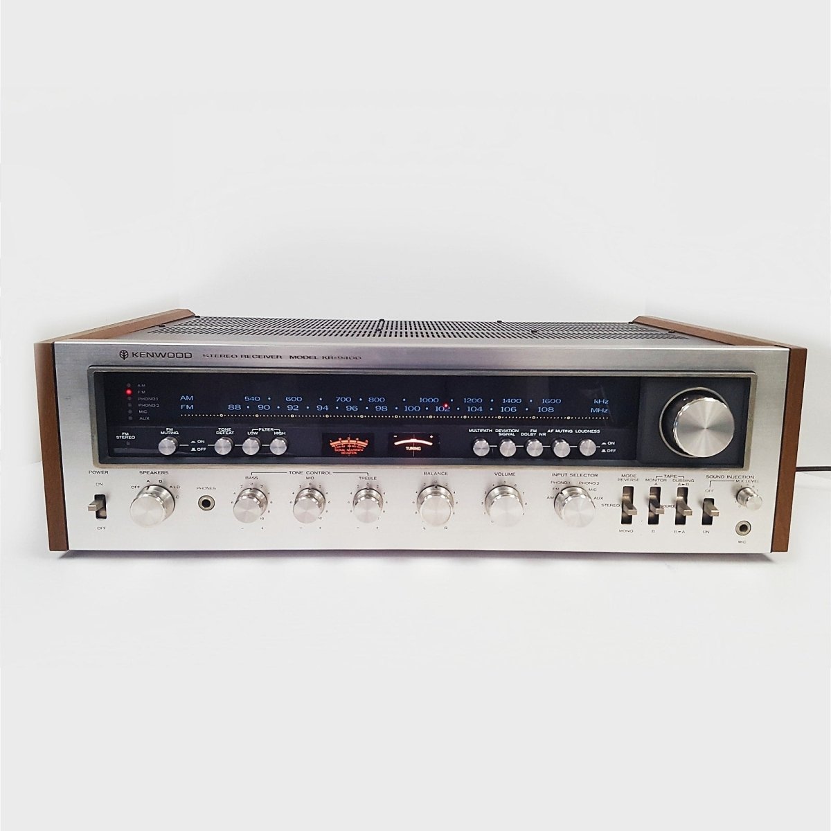 Kenwood KR-9400 Vintage Receiver w/ LED Upgrade, Cleaned, Original Box & Manual - Kenwood-Audio-Exchange