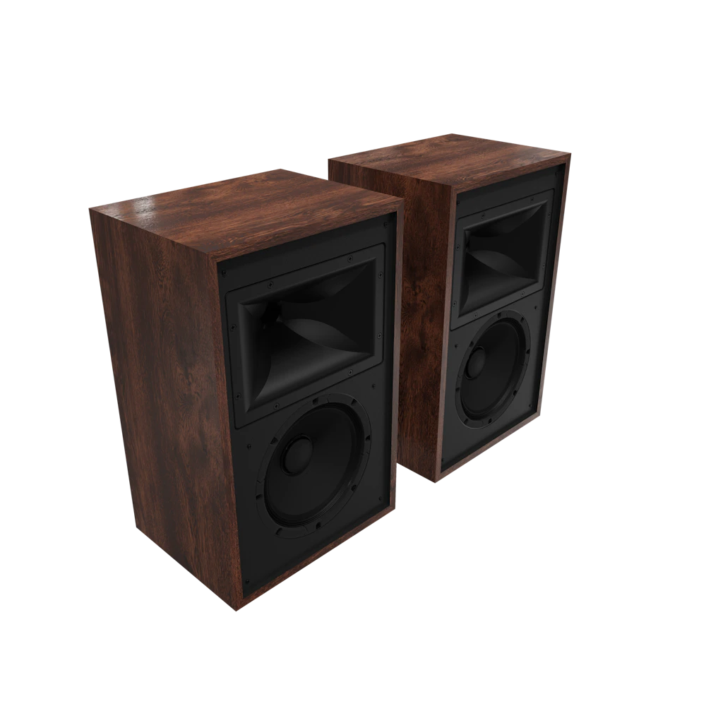 Klipsch Rebellion 80th Anniversary limited edition bookshelf speakers in Tigerwood, pair