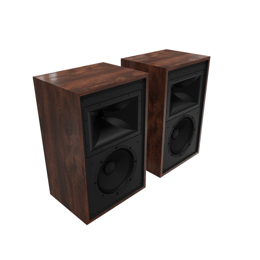 Klipsch Rebellion 80th Anniversary limited edition bookshelf speakers in Tigerwood, pair