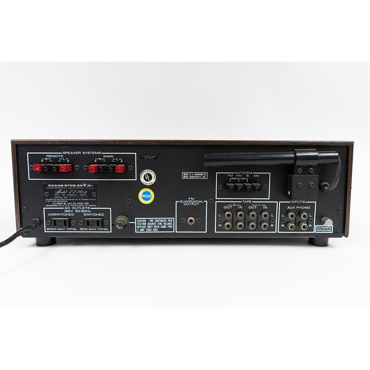 Marantz Model 2220B Stereo Receiver - Cleaned & Tested w/ LED Upgrade - Marantz-Audio-Exchange