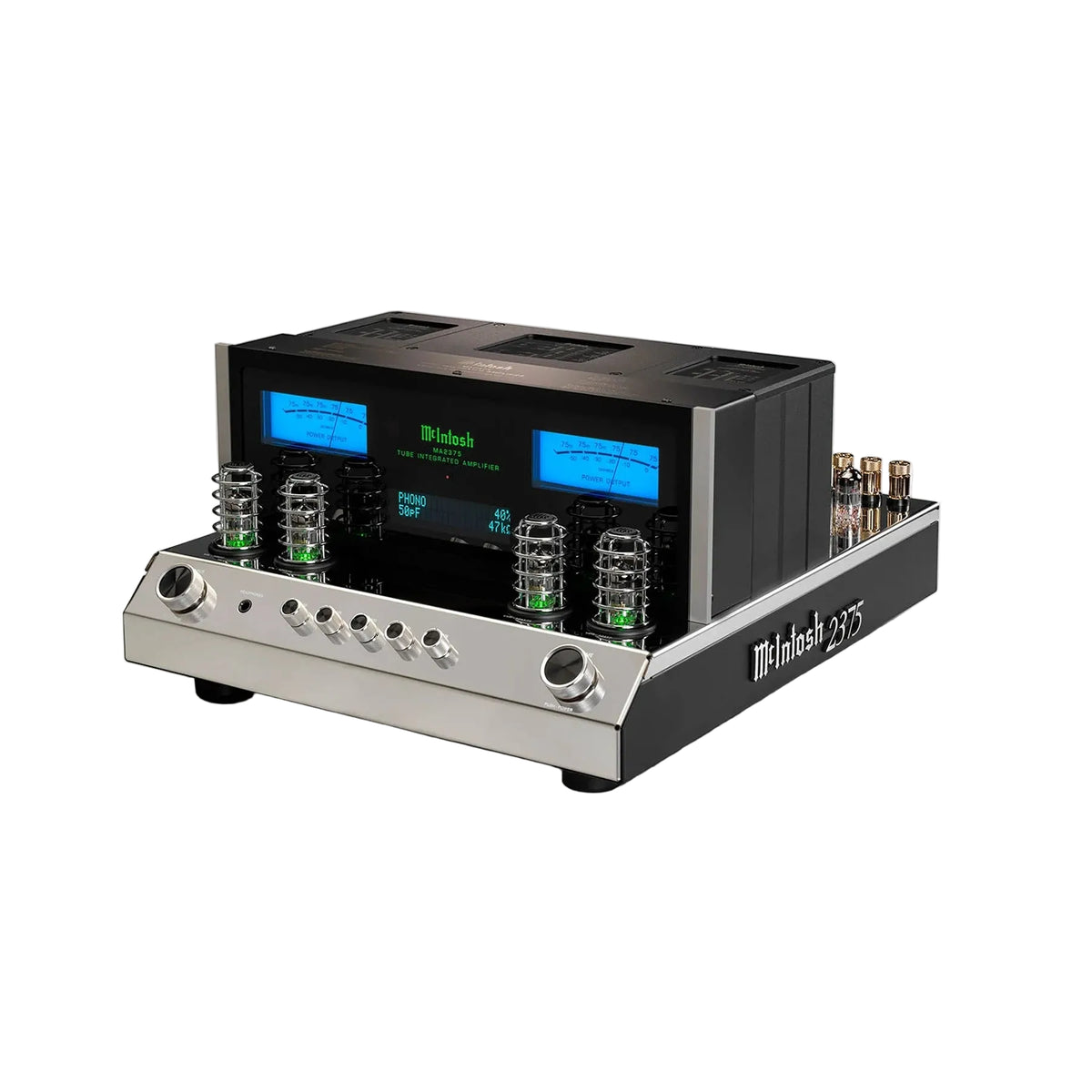 McIntosh MA2375 Vacuum Tube Integrated Amplifier angled front view