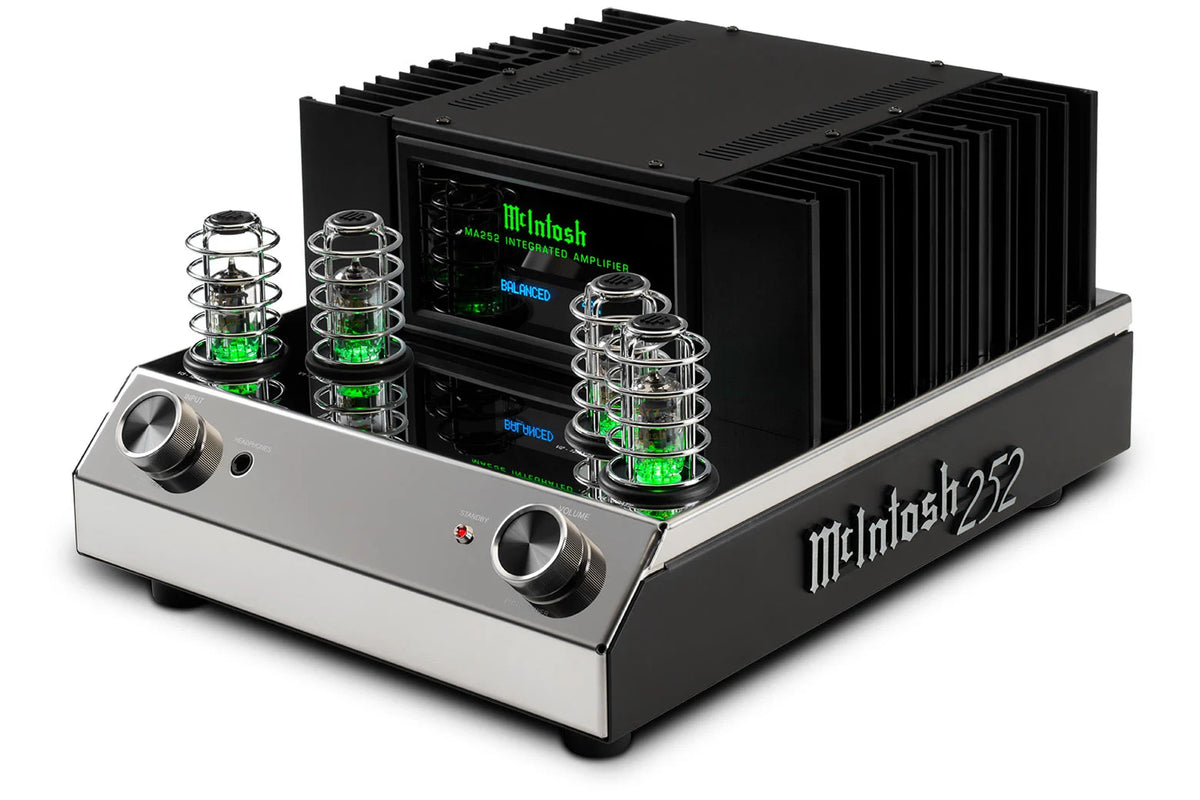 McIntosh MA252 hybrid integrated amplifier right-angle view