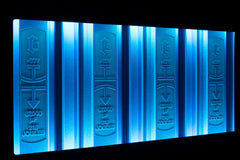 McIntosh MC2.1KW power module illuminated capacitor bank close-up