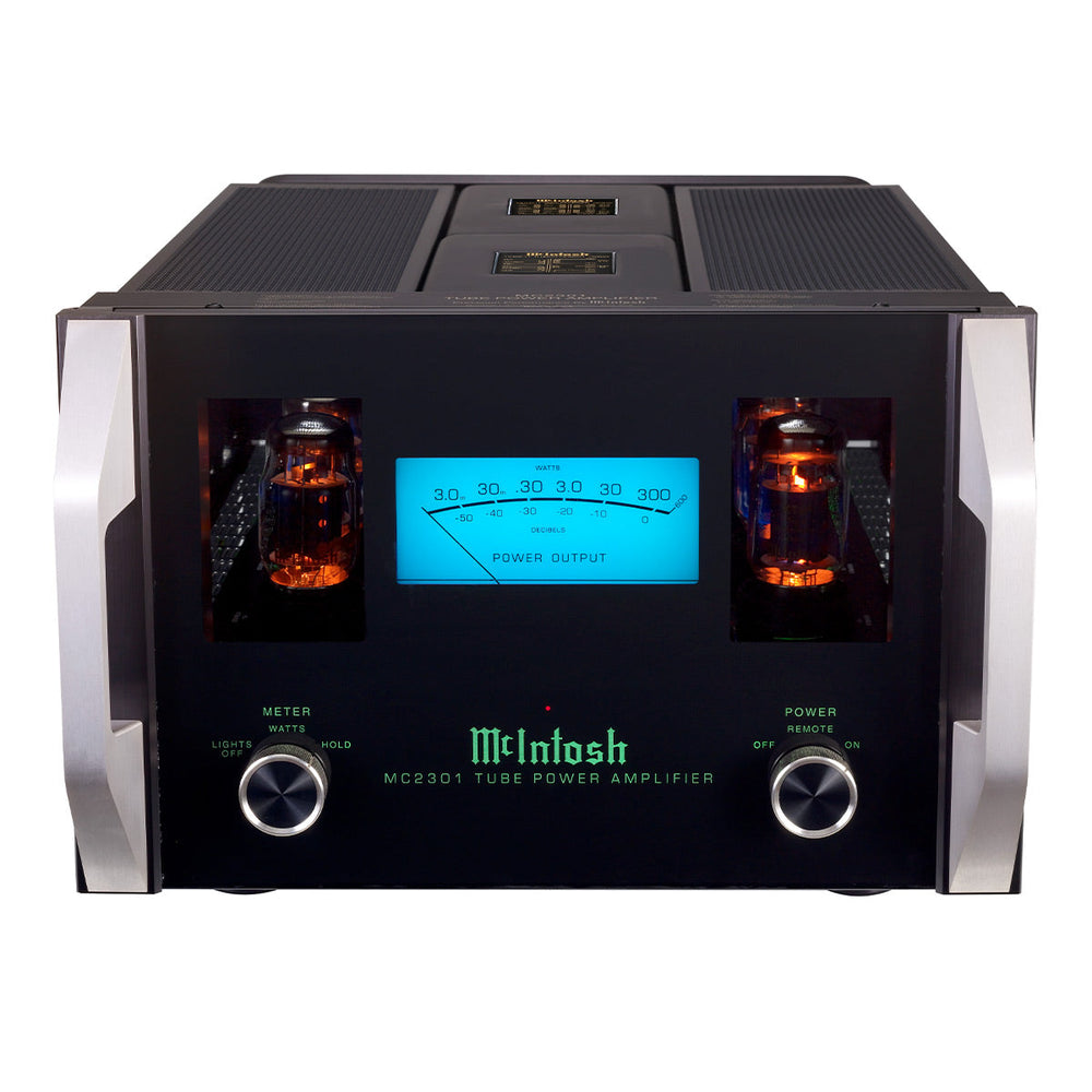 McIntosh MC2301 300-watt vacuum tube monoblock amplifier front view