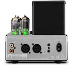 McIntosh MHA200 vacuum tube headphone amplifier rear panel with XLR and RCA inputs