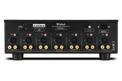 McIntosh MI347 rear panel with seven balanced and unbalanced inputs and speaker outputs