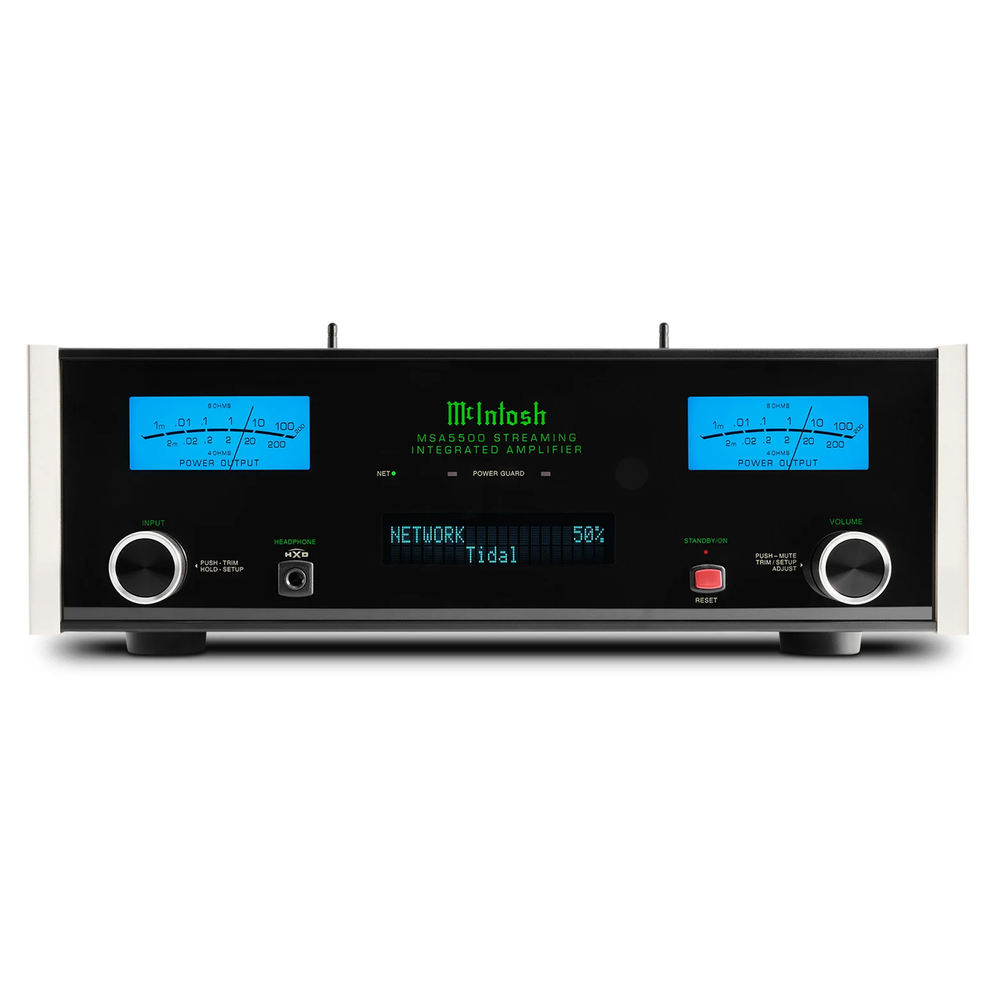 McIntosh MSA5500 streaming integrated amplifier front view