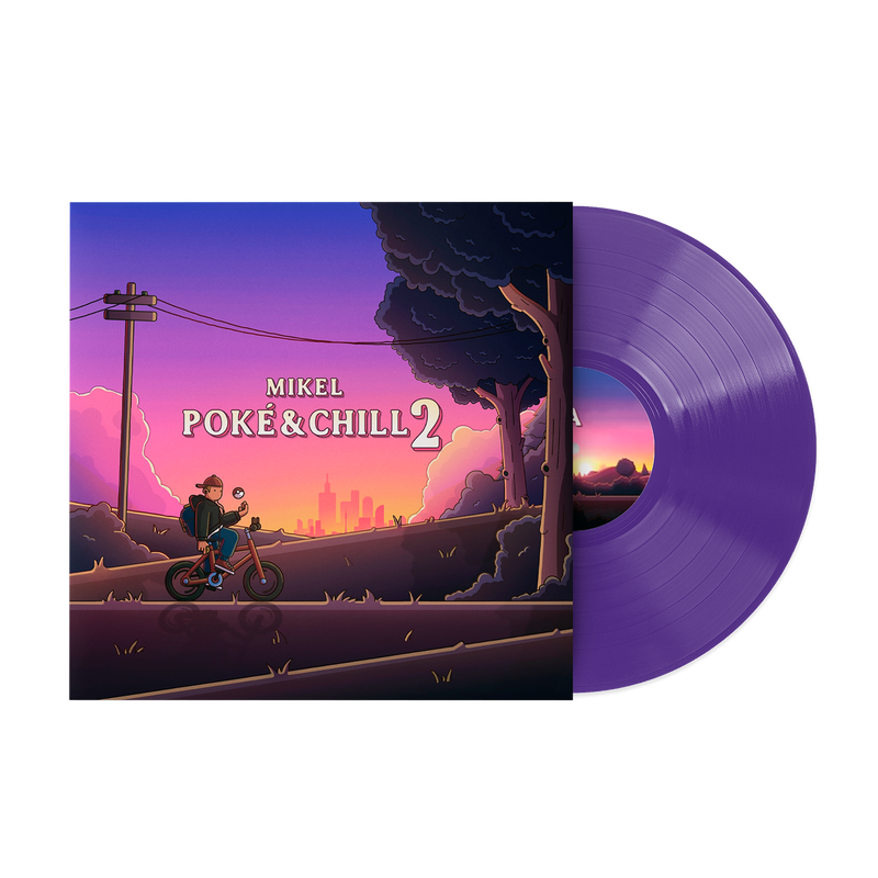 Mikel Poké & Chill 2 deep purple vinyl LP and cover artwork